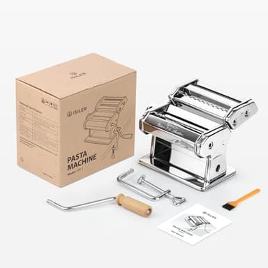 ISILER Pasta Maker, 9 Adjustable Thickness Settings 2-in-1 Pasta Machine with Rollers and Cutter, Noodle Maker for Pasta, Dumpling Skin, Spaghetti, Fettuccini, Lasagna - Image 9