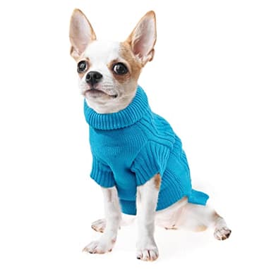 Dog Sweaters for Small Dogs Cute Pet Turtleneck Sweaters Puppy Knitted Sweater Dress Girl Boys Chihuahua Warm Winter Coat Clothes Doggie Outfits Apparel for Yorkie Christmas - Image 3