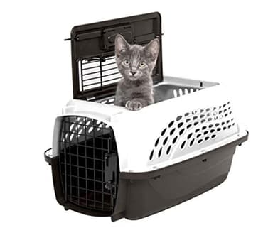 Petmate Dog Crates for Small Dogs & Cat Carriers, Two-Door Plastic Pet Kennel, Top & Front Loading, Made in USA, 19", White - Image 5