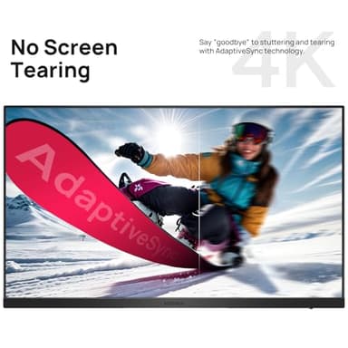 KOORUI 27 Inch 4K Monitor Computer UHD(3840 * 2160) IPS Display, 99% sRGB, 95% DCI-P3, 1.07 Billion Colors, Freesync & G-sync, Displayport & 2X HDMI, VESA 100 * 100mm, Tilt -5 to 20°, Audio Out (N07) - Image 2