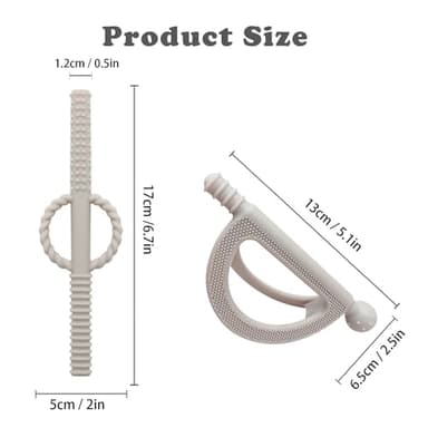 2 Packs Baby Teether Tubes Toys 6-12 Months,Food Grade Silicone Teething Relief Toys for 0-6,12,18 Months Infant,Silicone Chew Toys for Baby - Image 6