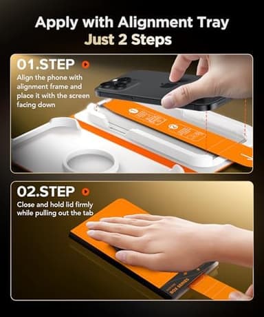 3 Pack Screen Protector for iPhone 16 Pro 6.3 Inch, Military-Grade Shatterproof HD Tempered Glass with Installation Tray, 9H Hardness, Anti-Scratch, Anti-Blue Light | Bubble-Free Application - Image 4