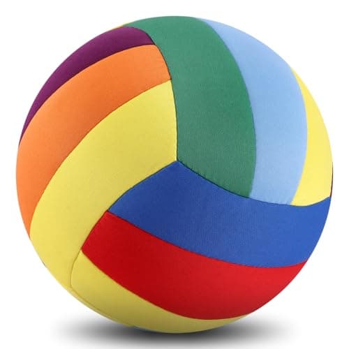 LINKBOY Soft Volleyball Size 4 – Multicolor, Silent, Lightweight Indoor Ball for Kids and Practice Use - Image 1