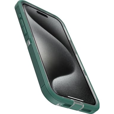 OtterBox iPhone 15 Pro MAX (Only) Defender Series XT Clear Case - Velvet Evergreen (Clear), screenless, Rugged, Snaps to MagSafe, Lanyard Attachment - Image 3