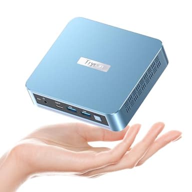 WI-6 Pro Mini PC, Intel 12th Gen N95 Mini Computer,16GB DDR4 RAM 512GB SSD,Triple 4K Display/2*USB3.0/WiFi/Bluetooth/Full Function Type-C/LAN/Support 32GB RAM and 2TB SSD Extensions - Image 1
