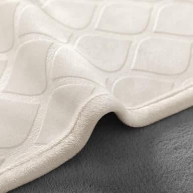 fuguitex Waterproof Dog Blanket Bed Cover Dog Crystal Velvet Moroccan Fuzzy Cozy Plush Pet Blanket Throw Blanket for Couch Sofa(30 * 70 inch, Cream+Grey) - Image 3