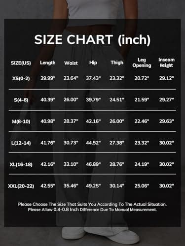 ATHMILE Jogging Pants for Women High Waisted Baggy Pants Drawstring Athletic Jogger Winter Wide Leg Pants Coffee - Image 6