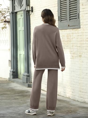 LILLUSORY Lounge Sets Womens 2 Two Piece Matching Sweater Loungewear Set 2025 Fall Winter Two Piece Fall Knit Comfy Clothes Outfits - Image 4