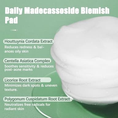 Kestper Madecassoside Toner Pads | 110 Pad Calming Face Pads with Centella Asiatica to Soothe,Balance Skin Tone,Fades Blemishes & Spots | Daily Face Skincare - Image 5