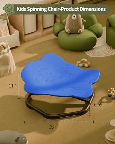 Daisybreath Spinning Chair for Autistic Kids, Kids Swivel Chair Sensory Seat for Autism ADHD Children, Autism Swivel Sensory Toy, Training Body Coordination, Deep Blue - Image 3