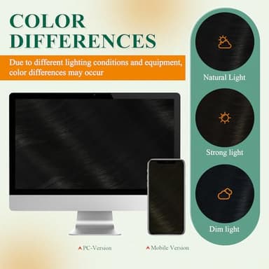 Easyouth Tape in Hair Extensions Black Human Hair Tape in Extensions Jet Black Lightweight Hair Extension Real Human Hair Tapes in 20 Inch 50g 20Pcs - Image 8