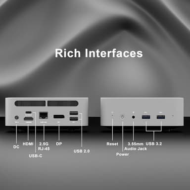 Reatan S9 Mini Gaming PC Intel Core i9-12900HK 14C/20T Turbo 5.0GHZ 16GB DDR4 512GB SSD Up to 8k Tripple-Screen Display Gaming Computers 2.5Gbps LAN Wi-Fi 6/BT5.2 - Image 3