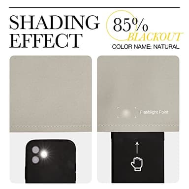 NICETOWN Privacy Room Divider Curtain Screen Partitions, Closet Door Curtain Vertical Blind for Sling Door, Blackout Window Privacy Blinds for Patio (Natural, Single Panel, 10ft Tall x 8.3ft Wide) - Image 5