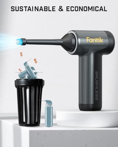 Fanttik B8 Ace Electric Air Duster, Compressed Air Duster, 110000RPM Brushless Motor, 2600mAh Rechargeable Battery, LED Light, Air Blower for Keyboard, PC Fans & Housing, Cabinet - Image 5