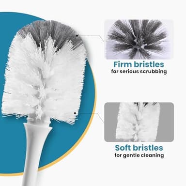 Bottle Brush Replacement Head for OXO Bottle Brush Tot Only, 2 Pack Bottle Brush Refills, Dual Bristle Design for Baby Bottles, Water Bottles, Glasswares - Image 4