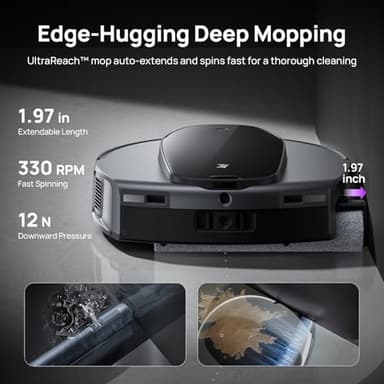 3i S10 Ultra Robot Vacuum and Mop with WaterRecycle System, 13000Pa Suction, Self-Cleaning Extendable Roller Mop, Auto Mop Washing & Drying, Self-Emptying & Refilling, Ai Obstacle Avoidance - Image 4