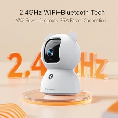 2.5K Security Camera Indoor, Non-Subscription AI Person/Pet/Cry Detection, 4MP Pet/Dog/Cat Camera w/Phone App, Pan Tilt 2.4GHz WiFi Cameras for Home Security, IR Night Vision, Full Duplex 2-Way Audio - Image 8