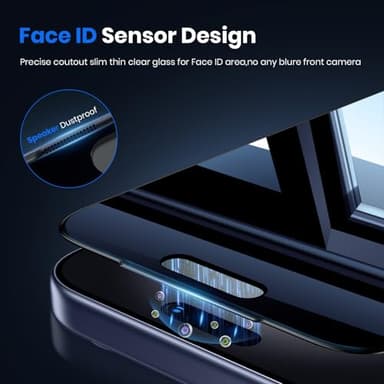 WSKEN for iPhone 17 Pro Max Privacy Screen Protector - [4 Way 360 Anti Spy] [Auto Dust-Remove] 10X Military Shatterproof 4 Directions Zero Bubble Anti Peep Tempered Glass Film for 17 Pro Max - Image 6