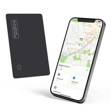 Eelexa Wallet Tracker Card, Rechargeable Thin Finder, Works with Apple Find My (iOS Only), Item Locator for Luggage Tags, Passports, Phone, IP68 Waterproof - Image 1