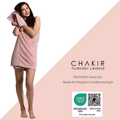 Chakir Turkish Linens | Hotel & Spa Quality 100% Cotton Premium Turkish Towels | Soft & Absorbent (4-Piece Washcloths, Pink) - Image 5