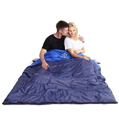 oaskys Double Sleeping Bag for Adults with 2 Pillows - Queen Size XL Waterproof Sleeping Bag for All Season Camping Hiking Backpacking 2 Person Sleeping Bags for Cold Weather & Warm - Image 5