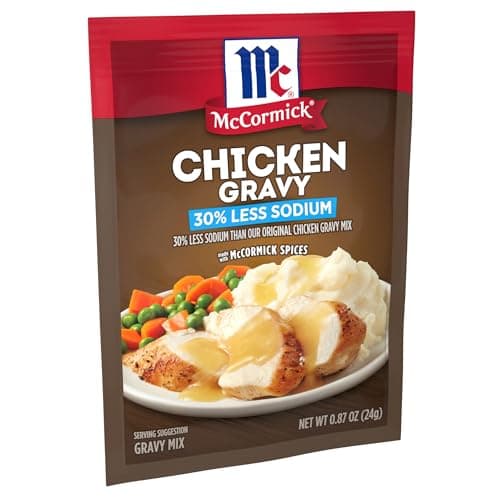 McCormick 30% Less Sodium Chicken Gravy Mix, 0.87 oz (Pack of 12) - Image 1