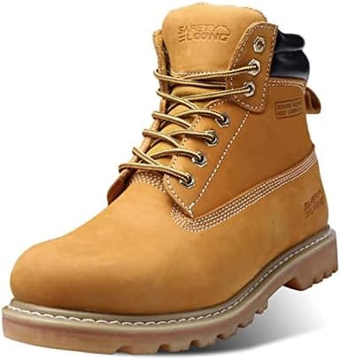 Work Boots for Men Waterproof Soft Toe Non Slip Comfortable Leather Workboots - Image 7
