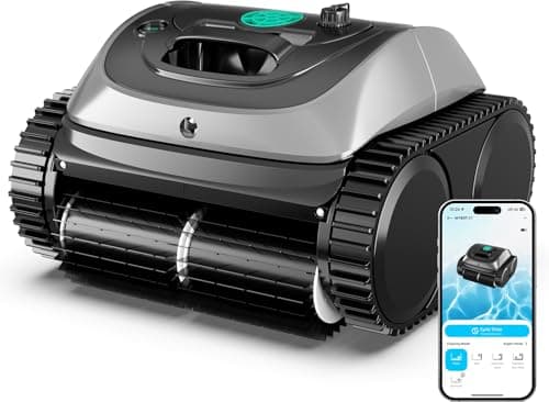 WYBOT C1 Robotic Pool Vacuum for Inground Pools, 150min Runtime Cordless Pool Cleaner, 4-in-1 Wall & Waterline Cleaning Up to 1,614Sq.ft, Smart Navigation, App Support (Gray) - Image 1