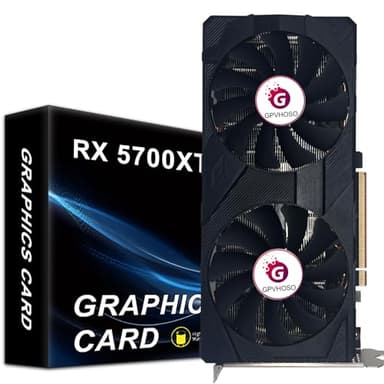 GPVHOSO Radeon RX 5700 XT 8GB Graphics Card GDDR6 2560SP 256bit Computer Graphics Cards GPU PCI-e 4.0 x16 HDMI/DisplayPort*3 Interface,AMD Video Cards for PC Gaming and Office, Support Up to 8K - Image 1
