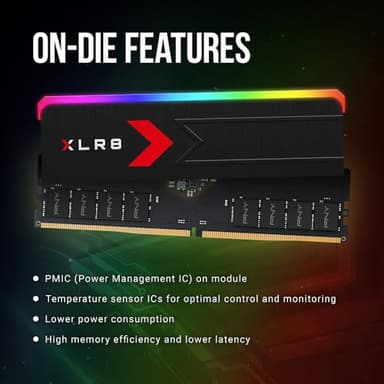 PNY XLR8 Gaming Epic-X RGB™ 32GB (2x16GB) DDR5 RAM 6000MHz CL36 1.35V (XMP/Expo Compatible) Desktop Memory Kit - Image 5