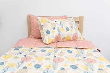 Beddy's Flower Blossoms Girls Durable Zipper Bedding for Kids, Bed in a Bag, Floral Sheets and Comforter, Easy to Make and Wash, Includes Pillowcase and Pillow Sham, Super Soft All Season - Image 3