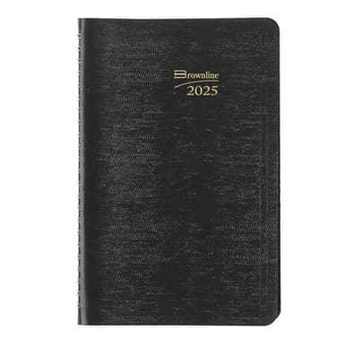 Brownline® 2025 Essential Weekly Planner, Appointment Book, 12 Months, January to December, Twin-Wire Binding, 8" x 5", Black (CB75.BLK-25) - Image 2