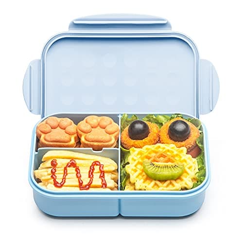 MISS BIG® Bento Box,Bento Box for Kids,Lunch Box Kids,Leakproof Kid Lunch Box,Lunch Containers No BPAs and Chemical Dyes,M/W,D/W & Fridge Safe(1150ml Blue) - Image 1