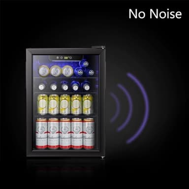 Antarctic Star Beverage Refrigerator Cooler-85 Can Mini Fridge Glass Door for Soda Beer Wine Stainless Steel Glass Door Small Drink Dispenser Digital Display for Home, Office Bar,2.4cu.ft - Image 6