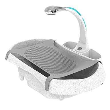 The First Years Rain Shower Baby Bathtub Set - Includes Infant Sling, Soothing Spray Shower Head, Fresh Water Tank and Built in Soft Brush - 3 in 1 Grow with Me Design - Baby Bath Essentials - Image 1