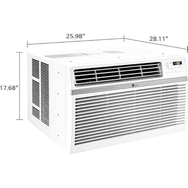 LG 18,000 BTU Smart Wi-Fi 230/208V Window Air Conditioner, White (Renewed) - Image 3