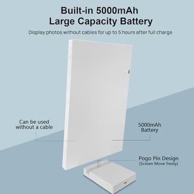 FRAMEO 10.1 Inch WiFi Digital Photo Frame with 5000mAh Battery,1280x800 HD IPS LCD Touch Screen,Auto-Rotate Portrait and Landscape,32GB Storage,Share Moments Instantly via Frameo App from Anywhere - Image 7