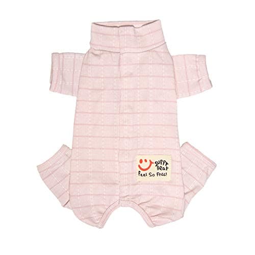 RSS08-Fpink-M Recovery Suit for Surgery - Dog Abdominal Wounds Bandages, Full Coverage Bodysuit for Female Dogs, Prevent Licking - Image 1