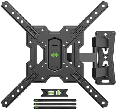 USX MOUNT UL Listed Full Motion TV Mount, Swivel Articulating Tilt TV Wall Mount for 26-65 Inch LED, 4K, Wall Mount Bracket with VESA 400x400mm Up to 77lbs, Perfect Center Design -XMM006-1 - Image 1
