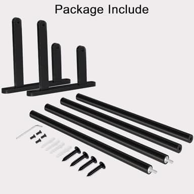 JIAPAIDUO Double Towel Bar, 24Inch Towel Rack for Bathroom, Stainless Steel Double Bath Towel Bar, Wall Mounted Towel Holder, Double Towel Rod Towel Rail Hanger for Wall, Kitchen (Matte Black) - Image 7