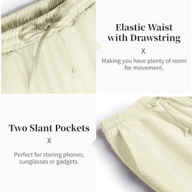 COOFANDY Men's 2 Pieces Cotton Linen Set Short Sleeve Hippie Henley T Shirts Casual Beach Pants With Pockets Summer Yoga Set - Image 6