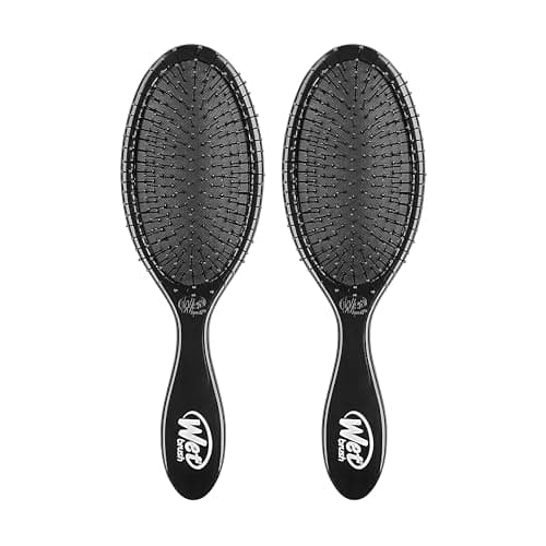 Wet Brush Original Detangler Hair Brush, Classic Black, Ultra-Soft IntelliFlex Bristles, Detangling Bristles Glide Through Tangles (Wet Dry & Damaged Hair), Women & Men (2 Pack) - Image 1