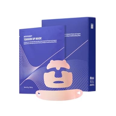 MEDITHERAPY Tension Up Mask 5EA - Korean Collagen Face V Line Lifting Mask - Hydrating Firming & Skin Tightening for Sharp & Sculpted Contour - Matrixyl & Peptide Gel Facial Mask for Youthful Radiance - Image 1