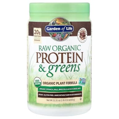 Garden of Life Raw Organic Protein & Greens, Chocolate Cacao, 1 lb 5.51 oz (610 g) - Image 3