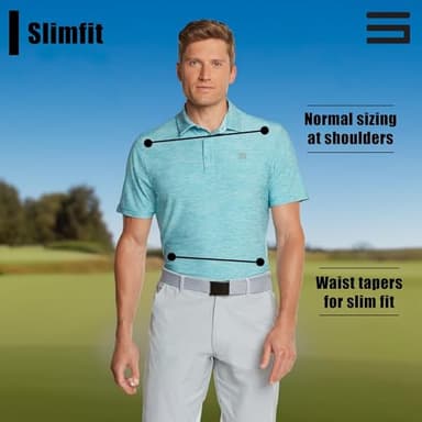 Three Sixty Six Slim Fit Golf Shirts for Men - Dry Fit Short-Sleeve Polo, Athletic Casual Collared T-Shirt - Image 4