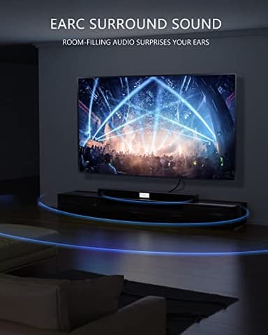 Stouchi 10K 8K HDMI Cable 6ft 48Gbps (Certified) Ultra High Speed HDMI® Cable, 8K60Hz 4K120Hz 144Hz eARC HDCP 2.2&2.3 HDR10+ Dolby Compatible with PS5 PlayStation 5 Xbox Series X Apple TV 4K - Image 6