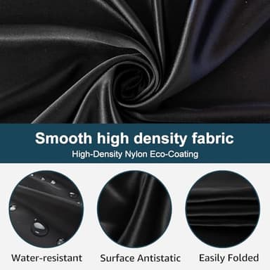 VUELANE Beard Bib Beard Apron, Beard Bib Hair Catcher for Men Shaving, Non-Stick Beard Bib Apron for Men with Strong Suction Cups, Gifts for Men Husband, Grooming Kit for Men - Black - Image 3