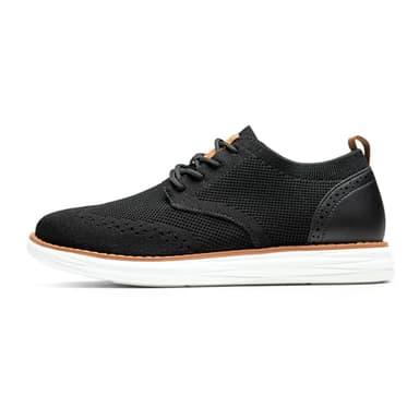 Bruno Marc Men's KnitFlex Craft Mesh Oxfords Sneakers Casual Dress Lace-Up Lightweight Walking Shoes,Size 10,6-Black,SBOX2406M - Image 2