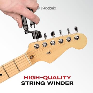D'Addario Accessories Pro-Winder Guitar String Winder, Cutter, Bridge Pin Puller - All in One Guitar Tool - Black - Image 4