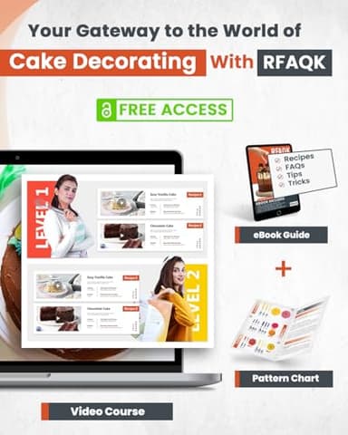 RFAQK 250 PCs Aluminum Cake Decorating Tools Kit with 12" Metal Turntable & Knife set-48 Numbered Icing Tips-3 Russian Piping Nozzles-Straight & Angled Spatula-Cake Leveler& Baking Supplies Tools - Image 6